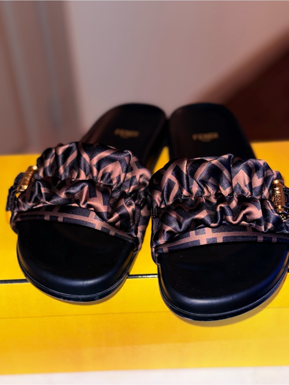 Fendi Illusion FF Slide Sandals